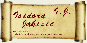 Isidora Jakišić vizit kartica